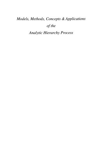 خرید و دانلود نسخه کامل کتاب Models, Methods, Concepts & Applications of the Analytic Hierarchy Process_68692400e37a9.jpeg خرید و دانلود نسخه کامل کتاب Models, Methods, Concepts & Applications of the Analytic Hierarchy Process