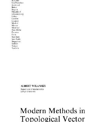خرید و دانلود نسخه کامل کتاب Modern Methods in Topological Vector Spaces (1978)(en)(278s)