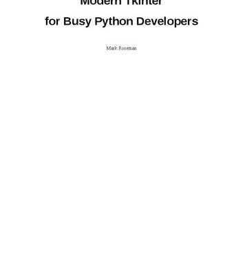 خرید و دانلود نسخه کامل کتاب Modern Tkinter for Busy Python Developers