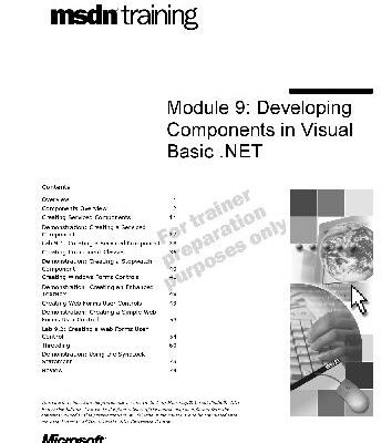 خرید و دانلود نسخه کامل کتاب Module 9: Developing Components in Visual Basic .NET