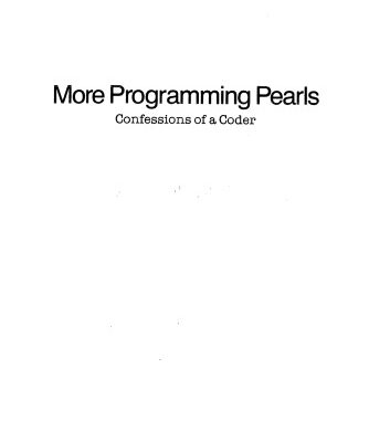 خرید و دانلود نسخه کامل کتاب More Programming Pearls: Confessions of a Coder
