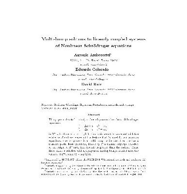 خرید و دانلود نسخه کامل کتاب Multi-bump solitons to linearly coupled systems of nonlinear Schrödinger equations