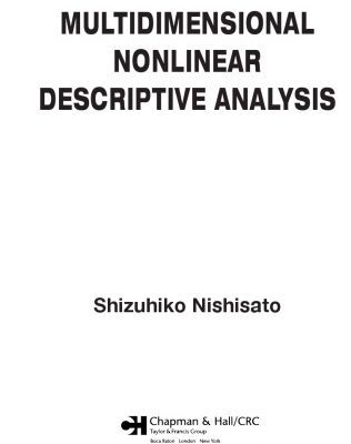 خرید و دانلود نسخه کامل کتاب Multidimensional nonlinear descriptive analysis