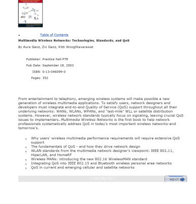 خرید و دانلود نسخه کامل کتاب Multimedia Wireless Networks: Technologies, Standards, and QoS
