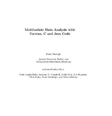 خرید و دانلود نسخه کامل کتاب Multivariate Data Analysis with Fortran, С and Java Code