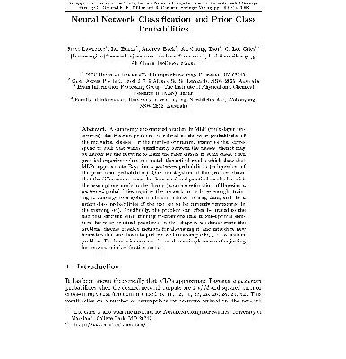خرید و دانلود نسخه کامل کتاب Neural Network Classification and Prior Class Probabilities. State of the Art Surveys (Article)