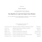 خرید و دانلود نسخه کامل کتاب New Algorithms for Large-Scale Support Vector Machines