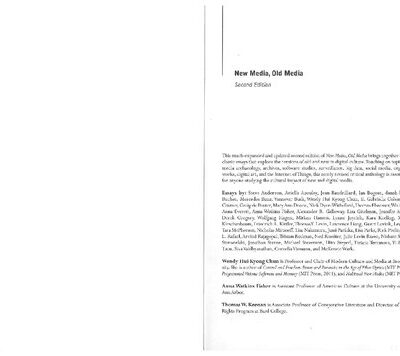 خرید و دانلود نسخه کامل کتاب New Media, Old Media: A History and Theory Reader
