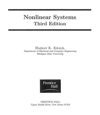 خرید و دانلود نسخه کامل کتاب Nonlinear Systems