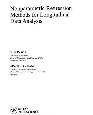 خرید و دانلود نسخه کامل کتاب Nonparametric regression methods for longitudinal data analysis: [mixed-effects modeling approaches]