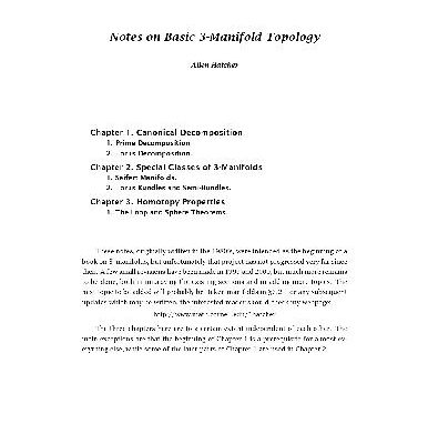 خرید و دانلود نسخه کامل کتاب Notes on basic 3-manifold topology