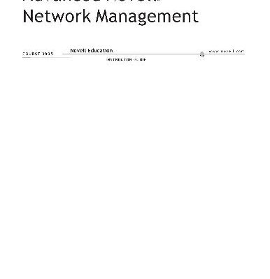 خرید و دانلود نسخه کامل کتاب Novell – 3005 – Advanced Novell Network Management Netware 6