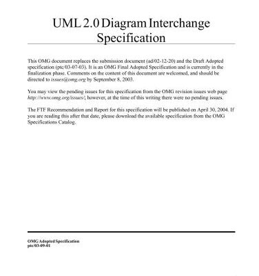 خرید و دانلود نسخه کامل کتاب Object Management Group. UML 2.0 Diagram Interchange Specification. Version 2.0