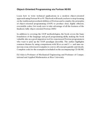 خرید و دانلود نسخه کامل کتاب Object-Oriented Programming via Fortran 90 95