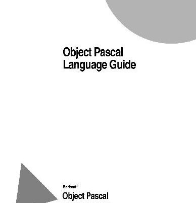خرید و دانلود نسخه کامل کتاب Object Pascal Language Guide