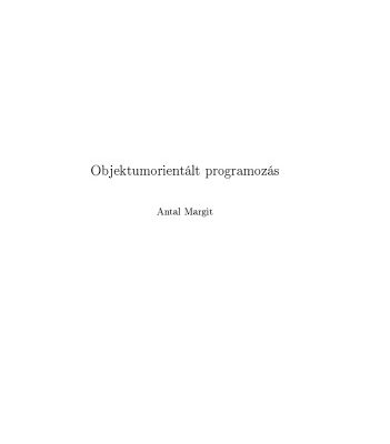 خرید و دانلود نسخه کامل کتاب Objektumorientált programozás