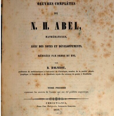 خرید و دانلود نسخه کامل کتاب Oeuvres completes de N. H. Abel