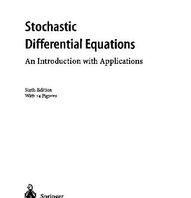 خرید و دانلود نسخه کامل کتاب Oksendal Stochastic differential equations