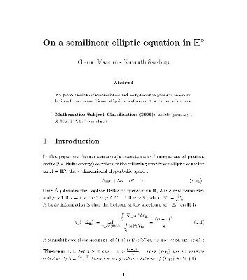 خرید و دانلود نسخه کامل کتاب On a semilinear elliptic equation in H^n