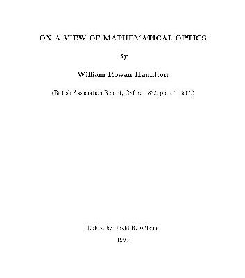 خرید و دانلود نسخه کامل کتاب On a View of Mathematical Optics