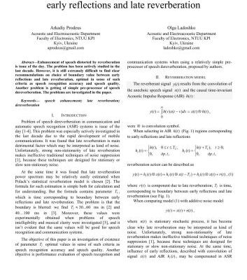 خرید و دانلود نسخه کامل کتاب On existance of optimal boundary value between early reflections and late reverberation