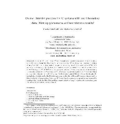 خرید و دانلود نسخه کامل کتاب On the Dirichlet problem for H-systems with small boundary data blow up phenomena and nonexistence results
