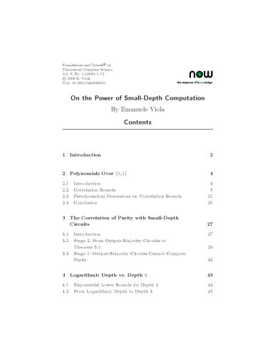 خرید و دانلود نسخه کامل کتاب On the Power of Small-Depth Computation (Foundations and Trends in Theoretical Computer Science)_68657f6f0f202.jpeg خرید و دانلود نسخه کامل کتاب On the Power of Small-Depth Computation (Foundations and Trends in Theoretical Computer Science)