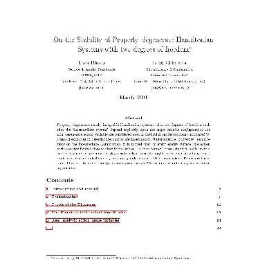 خرید و دانلود نسخه کامل کتاب On the stability of properly-degenerate hamiltonian systems with two degrees of freedom