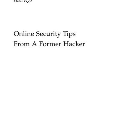 خرید و دانلود نسخه کامل کتاب Online Security Tips From A Former Hacker