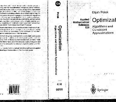 خرید و دانلود نسخه کامل کتاب Optimization: Algorithms and Consistent Approximations