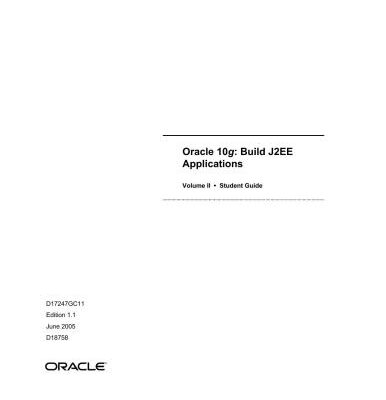 خرید و دانلود نسخه کامل کتاب Oracle 10g – Build J2EE Applications. Student Guide – Volue 2