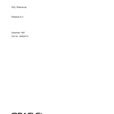 خرید و دانلود نسخه کامل کتاب Oracle 8 SQL Reference