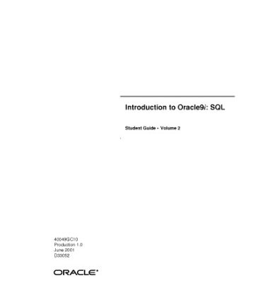 خرید و دانلود نسخه کامل کتاب Oracle 9i Introduction to SQL Part II