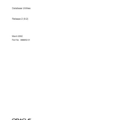 خرید و دانلود نسخه کامل کتاب Oracle 9i Rel 2 Db Utilites