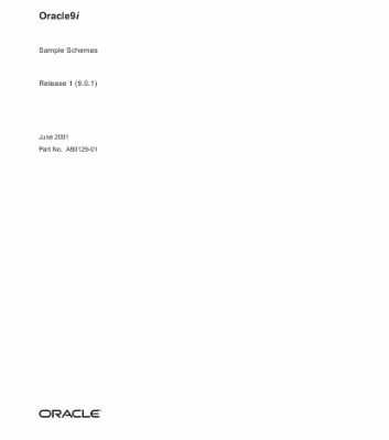 خرید و دانلود نسخه کامل کتاب Oracle 9i. Sample Schemas (Part No. A90129-01) (Release 9.0.1)