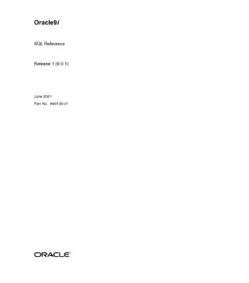 خرید و دانلود نسخه کامل کتاب Oracle 9i SQL Reference (a90125)