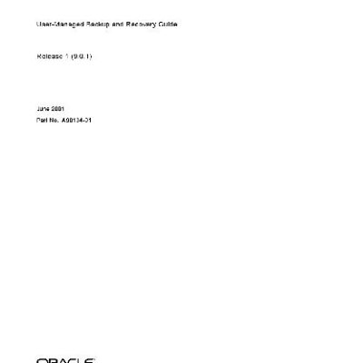 خرید و دانلود نسخه کامل کتاب Oracle 9i. User-Managed Backup and Recovery Guide