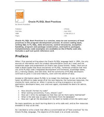 خرید و دانلود نسخه کامل کتاب Oracle best practices