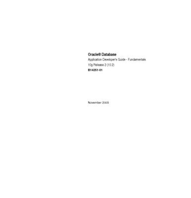 خرید و دانلود نسخه کامل کتاب Oracle Database Application Developers Guide – Fundamentals, 10g Release 2 (10.2) b14251