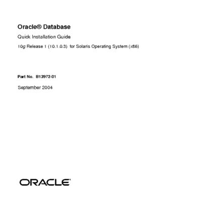 خرید و دانلود نسخه کامل کتاب Oracle Database Quick Installation Guide 10g Release 1 (10.1.0.3) for the Solaris Operating System (x86)