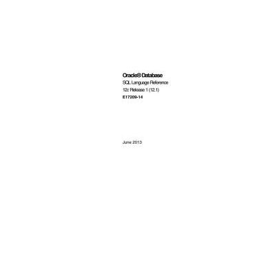 خرید و دانلود نسخه کامل کتاب Oracle Database SQL Language Reference 12с Release 1 (12.1)