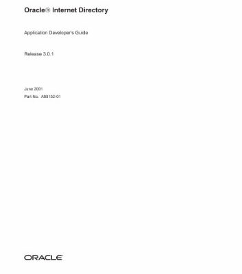 خرید و دانلود نسخه کامل کتاب Oracle Internet Directory Application Developer’s Guide (Part No A90152-01) (Release 9 0 1)