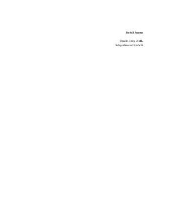خرید و دانلود نسخه کامل کتاب Oracle – Java, XML. Integration in Oracle9i  GERMAN