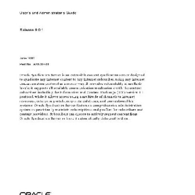 خرید و دانلود نسخه کامل کتاب Oracle Syndication Server. User’s and Administrator’s Guide