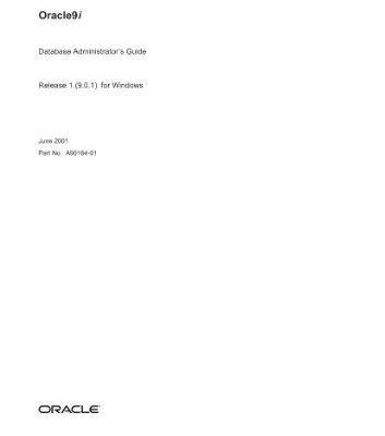 خرید و دانلود نسخه کامل کتاب Oracle9i Database Administrator’s Guide (Part No. A90164-01) (Release 9.0.1)