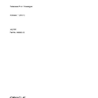 خرید و دانلود نسخه کامل کتاب Oracle9i Database Error Messages