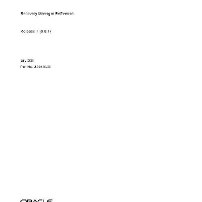 خرید و دانلود نسخه کامل کتاب Oracle9i Recovery Manager Reference