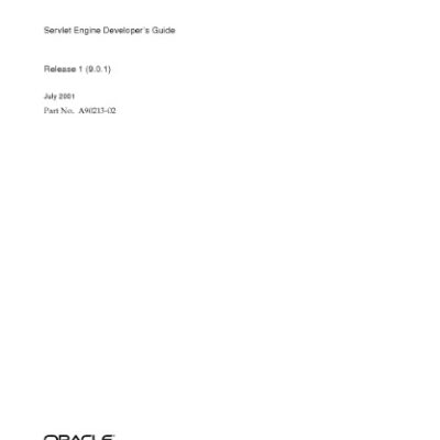 خرید و دانلود نسخه کامل کتاب Oracle9i Servlet Engine Developer’s Guide (Part No A90213-02) (Release 9 0 1)
