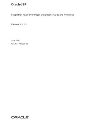 خرید و دانلود نسخه کامل کتاب OracleJSP Support for JavaServer Pages Developer’s Guide and Reference (Part No A90208-01) (Release 1 1 2 3) (2001)