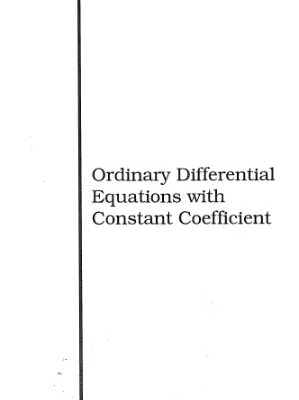 خرید و دانلود نسخه کامل کتاب Ordinary Differential Equations With Constant Coefficient